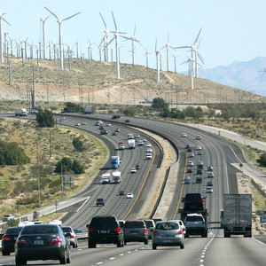Traffic and wind turbines Traffic and wind turbines